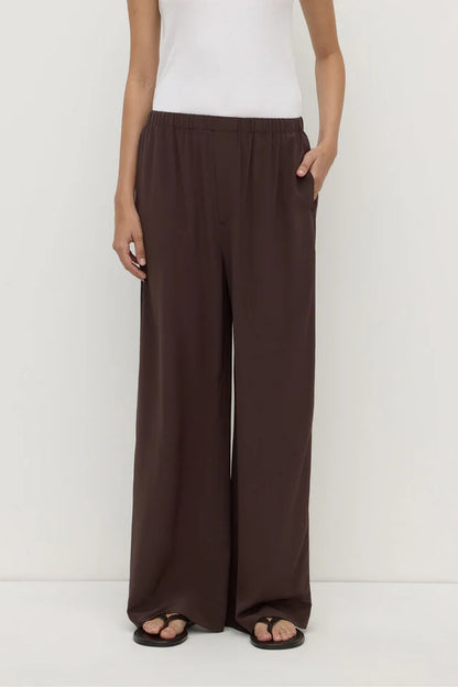 Assembly Label - Betty Silk Pant - Ganache
