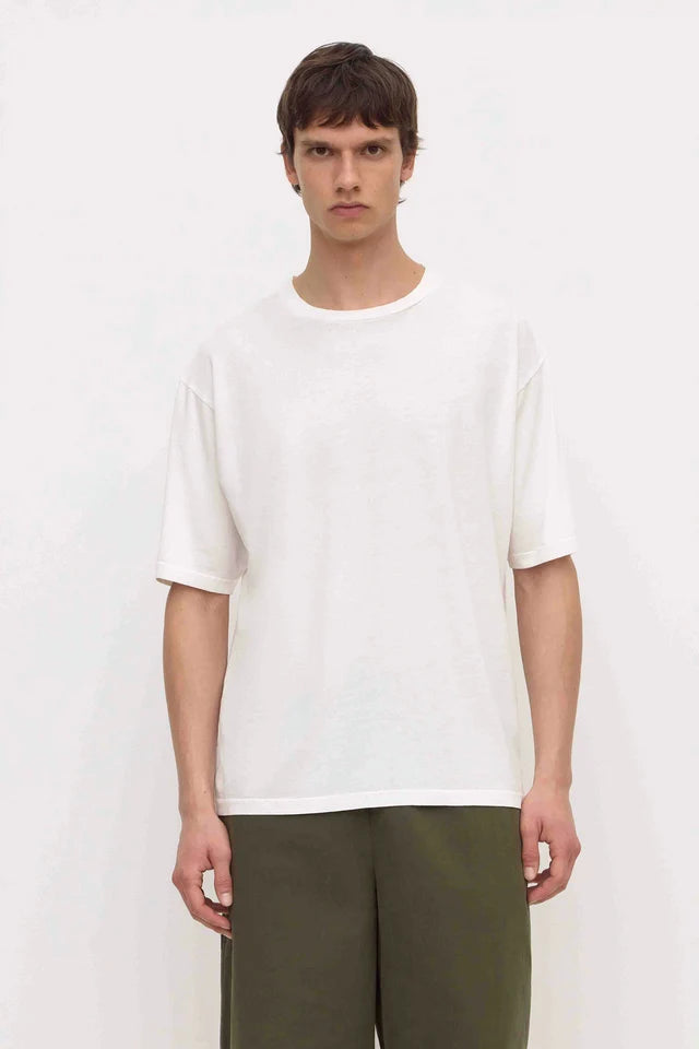 Assembly Label - Billie Cotton Hemp Short Sleeve Tee - Antique White