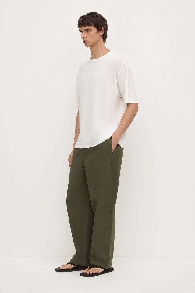 Assembly Label - Billie Cotton Hemp Short Sleeve Tee - Antique White