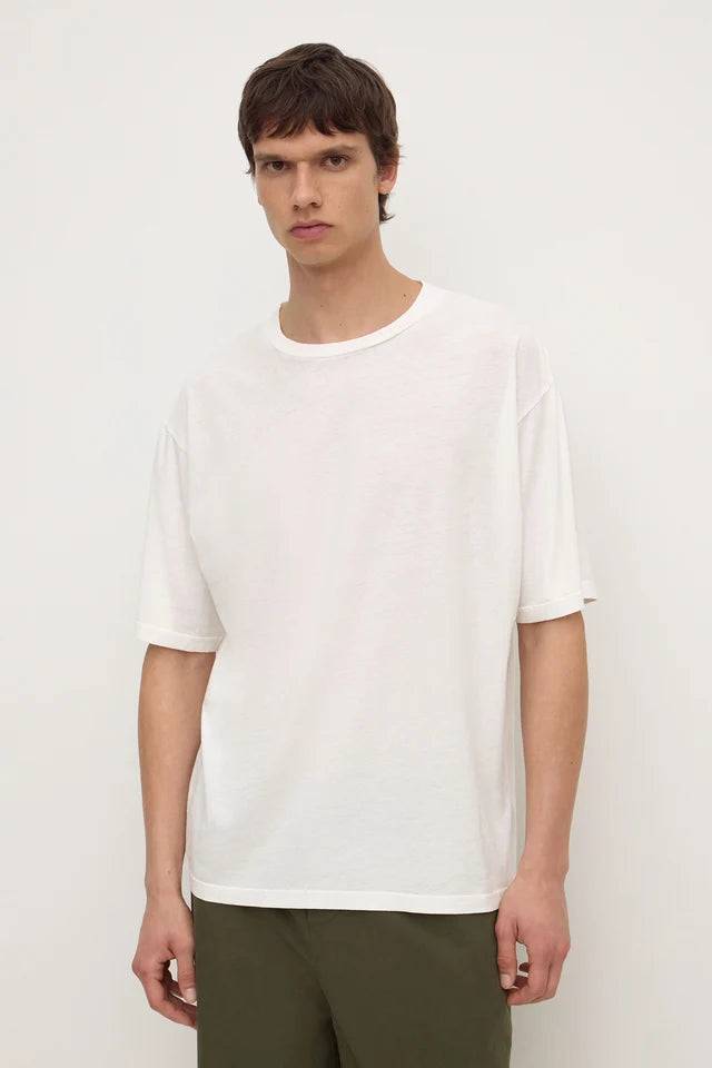 Assembly Label - Billie Cotton Hemp Short Sleeve Tee - Antique White