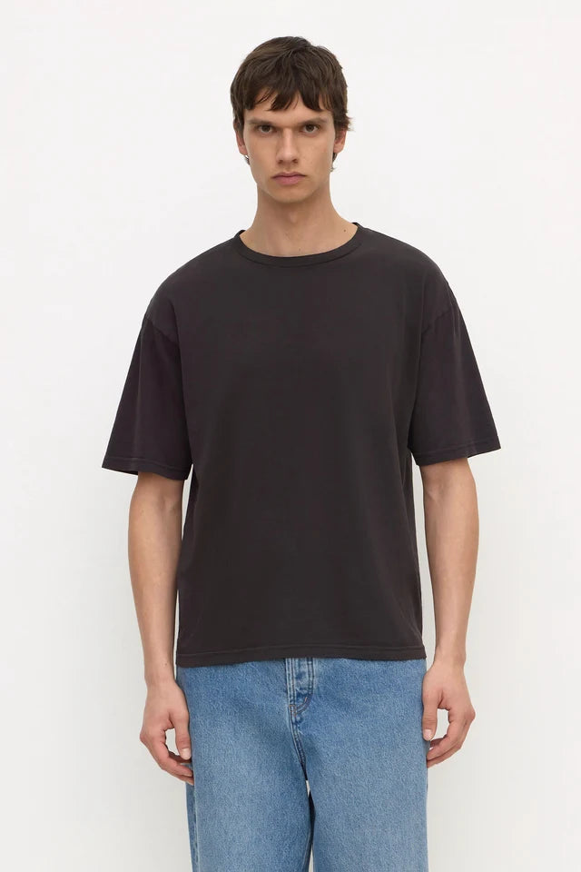 Assembly Label - Billie Cotton Hemp Short Sleeve Tee - Washed Black