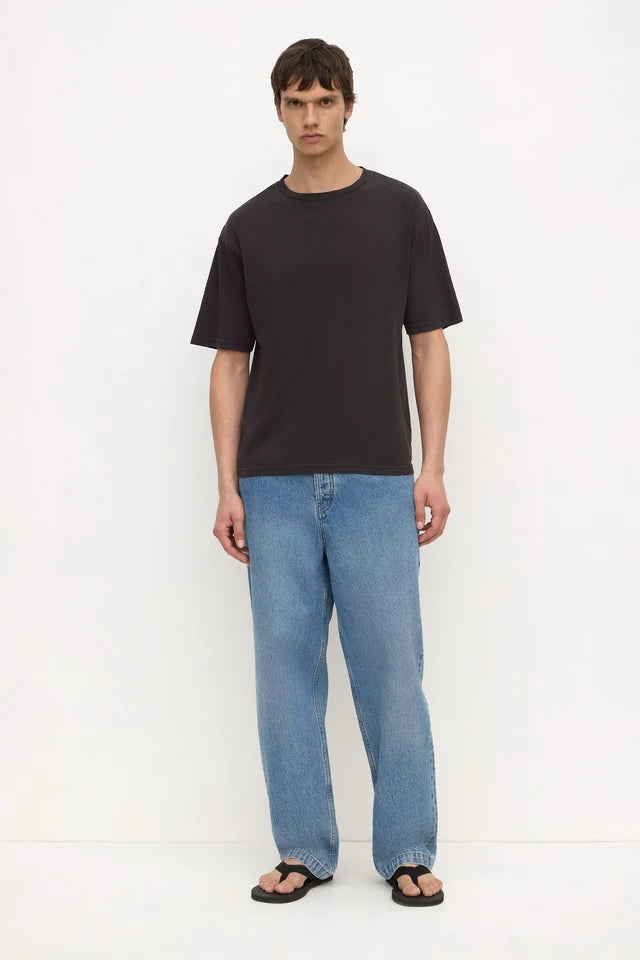 Assembly Label - Billie Cotton Hemp Short Sleeve Tee - Washed Black