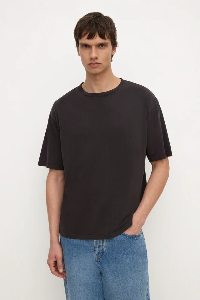 Assembly Label - Billie Cotton Hemp Short Sleeve Tee - Washed Black