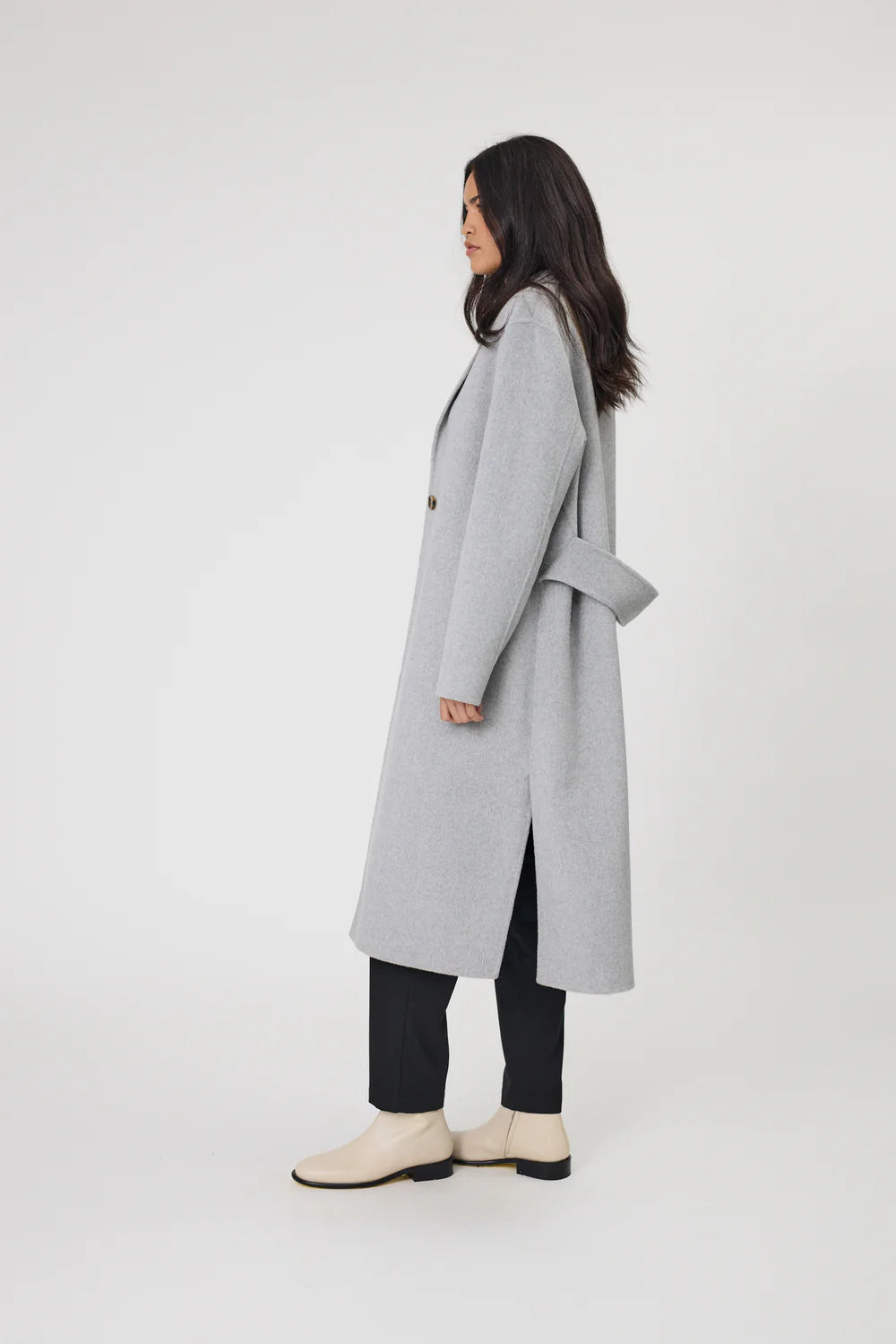 Marlow - Blaze Wool Coat - Grey Marle