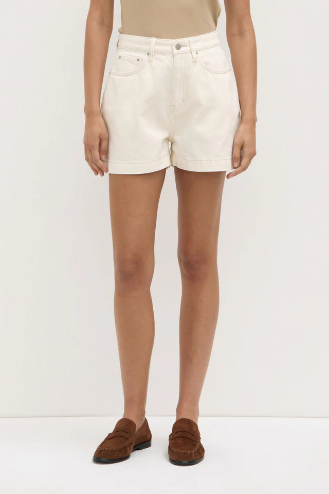 Assembly Label - Boxy Denim Short - Ecru