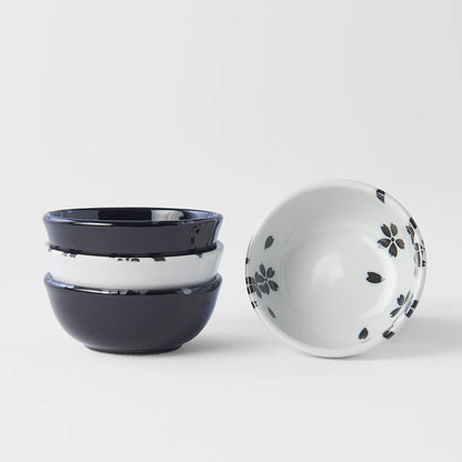 Naibu - Black &amp; White Sakura Sauce Dish Set