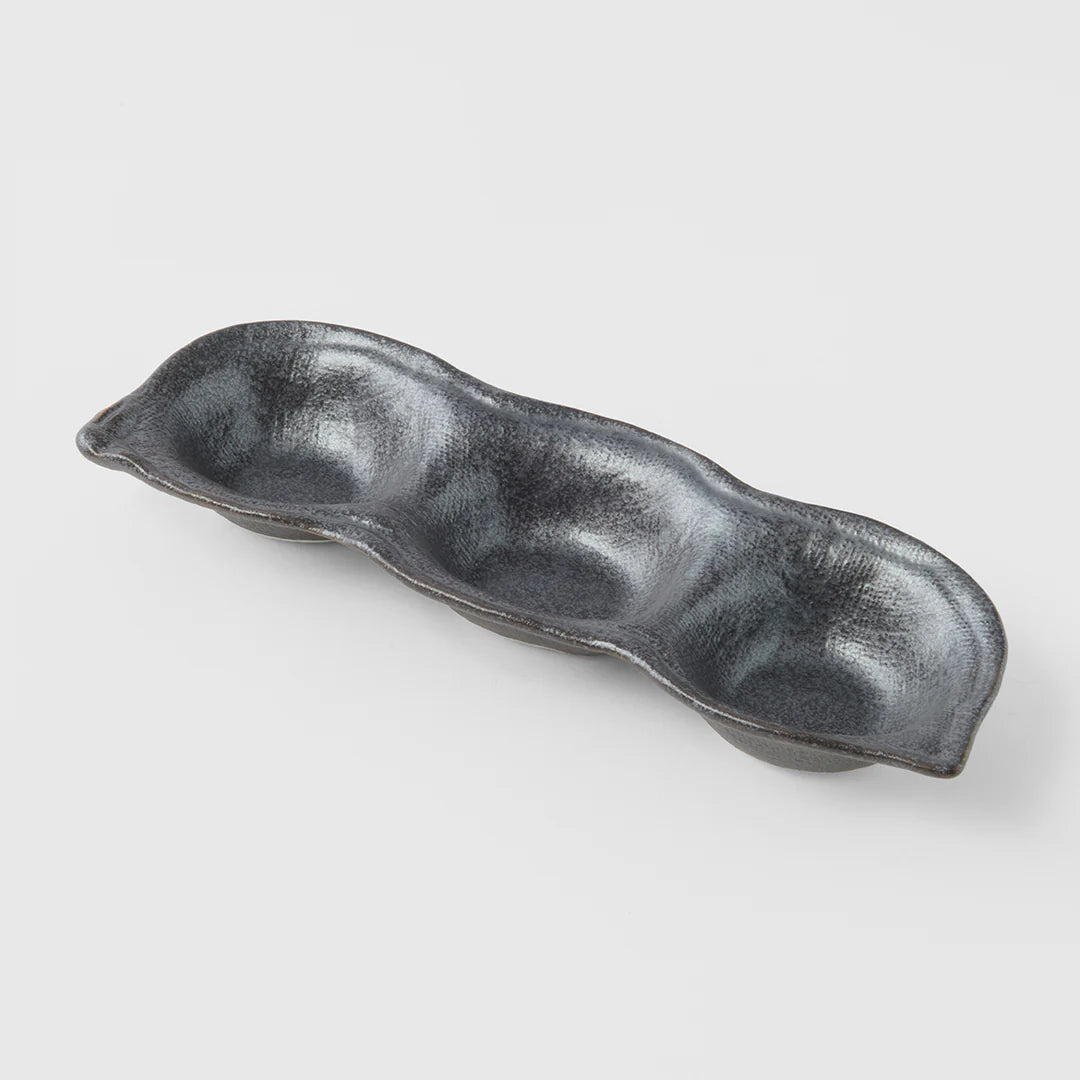 Naibu - Black Triple Pod Sauce Dish