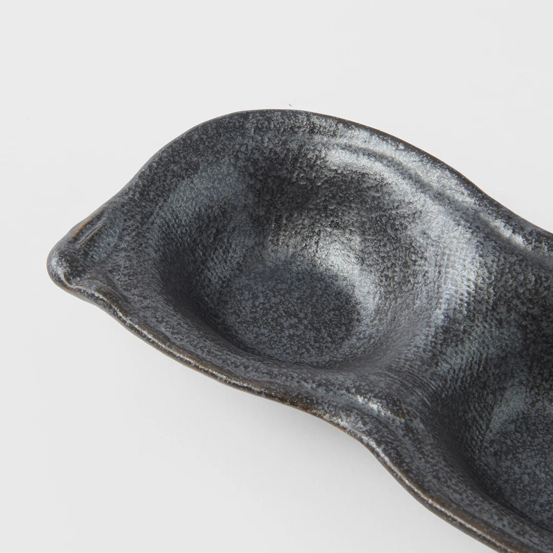 Naibu - Black Triple Pod Sauce Dish