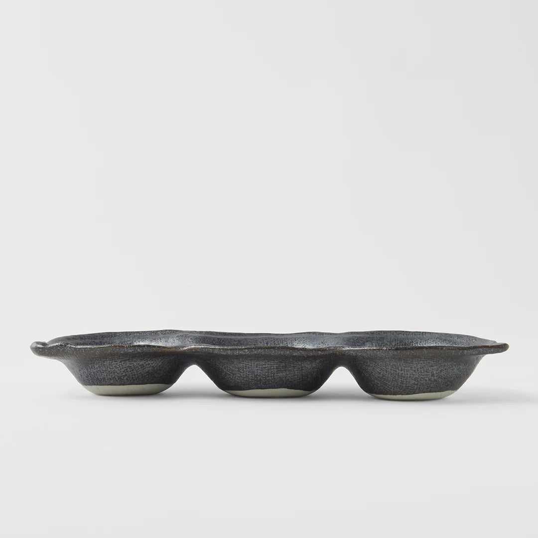 Naibu - Black Triple Pod Sauce Dish