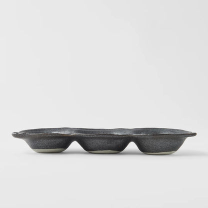 Naibu - Black Triple Pod Sauce Dish