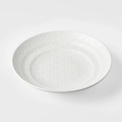 NAIBU - WHITE STAR FLAT SERVING BOWL