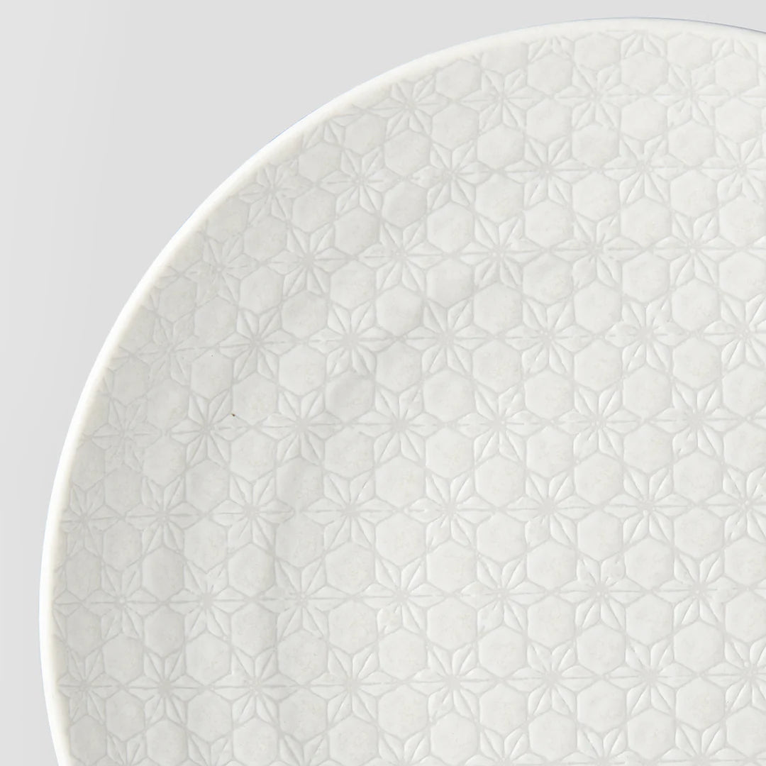 NAIBU - WHITE STAR FLAT SERVING BOWL
