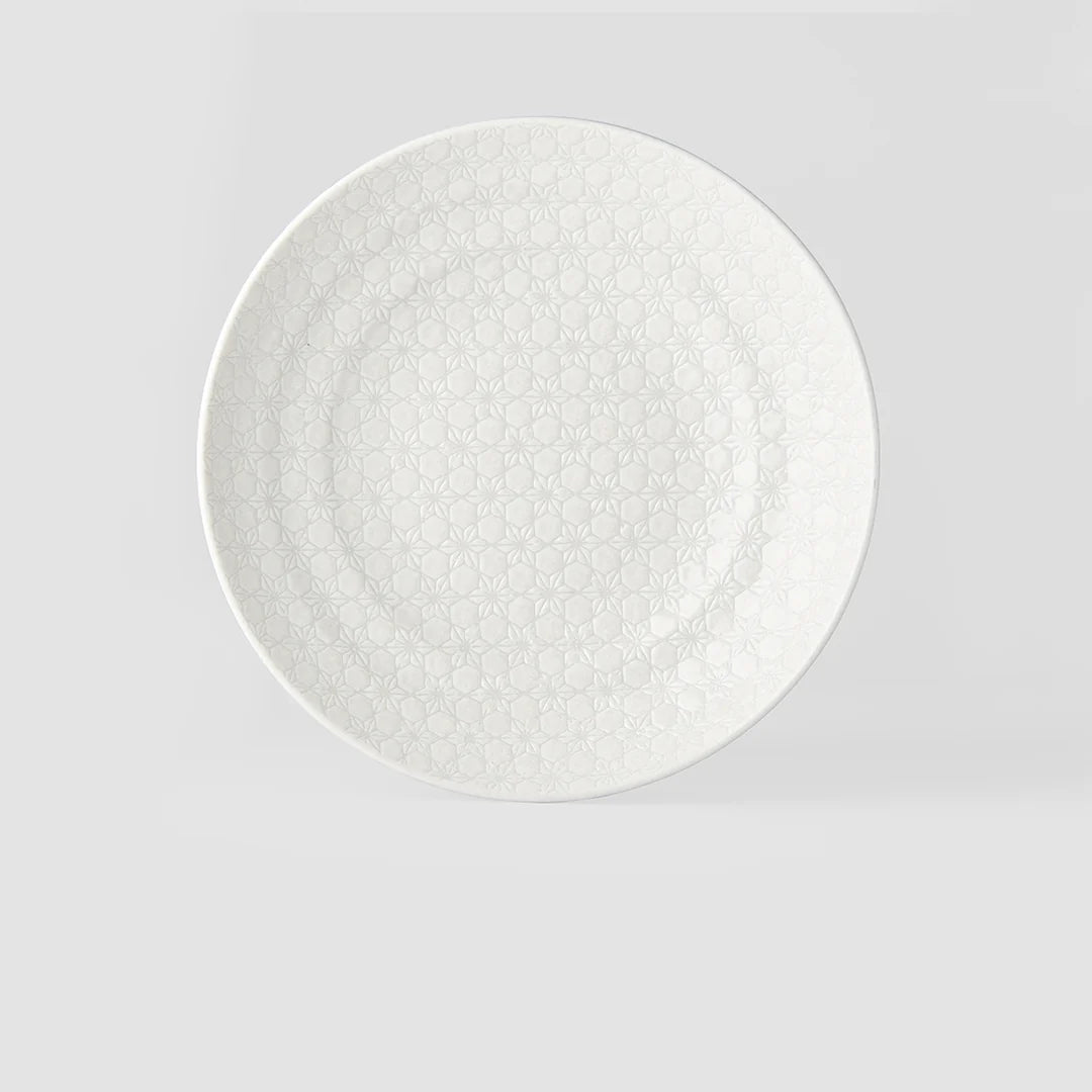 NAIBU - WHITE STAR FLAT SERVING BOWL
