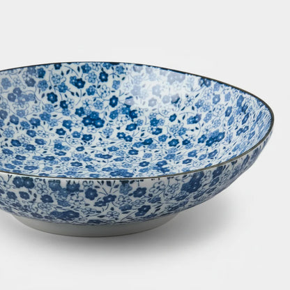 NAIBU - BLUE DAISY SHALLOW BOWL