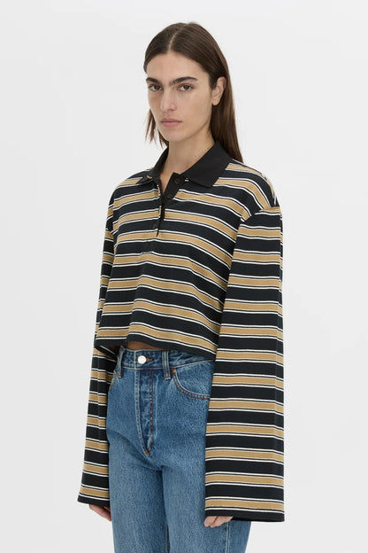 Camilla and Marc - Liat Stripe Crop Polo Top