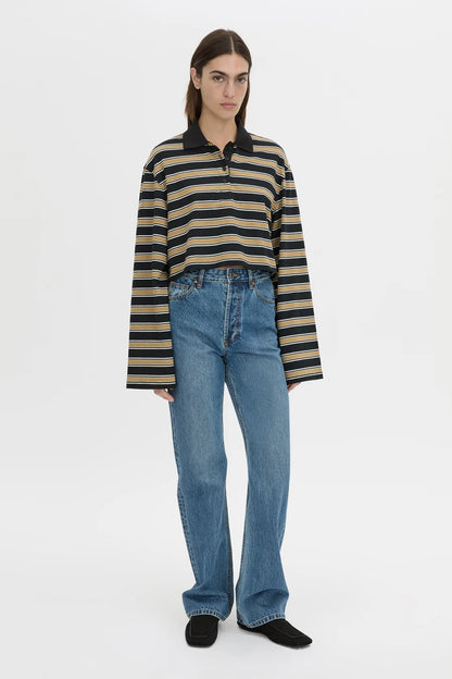 Camilla and Marc - Liat Stripe Crop Polo Top