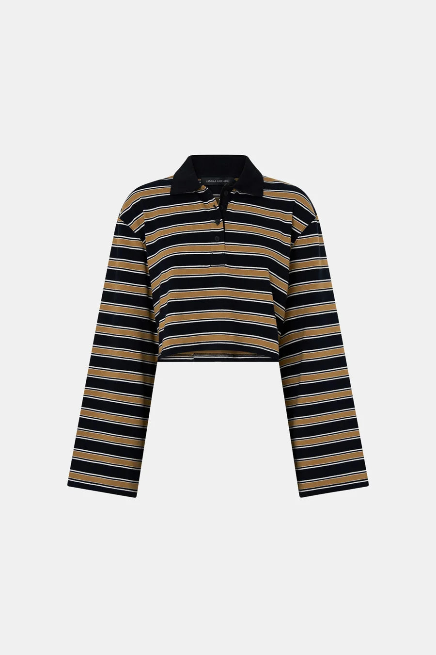 Camilla and Marc - Liat Stripe Crop Polo Top