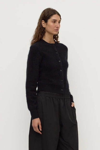 Assembly Label - Carina Merino Wool Long Sleeve Cardigan - Black