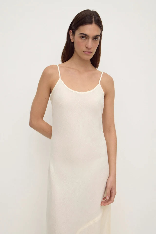 ASSEMBLY LABEL - COLETTE LINEN SLIP DRESS - VANILLA