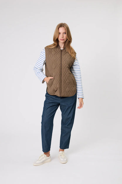 Marlow - Colorado Quilted Vest - Mocha