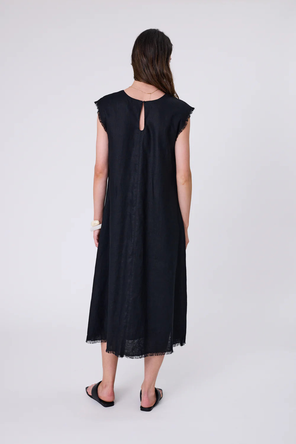 Marlow - Costa Linen Dress - Black