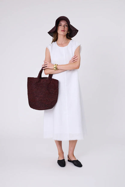 Marlow - Costa Lenin Dress - White