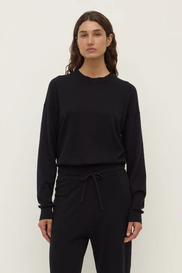 Assembly Label - Cotton Cashmere Lounge Sweater - Black