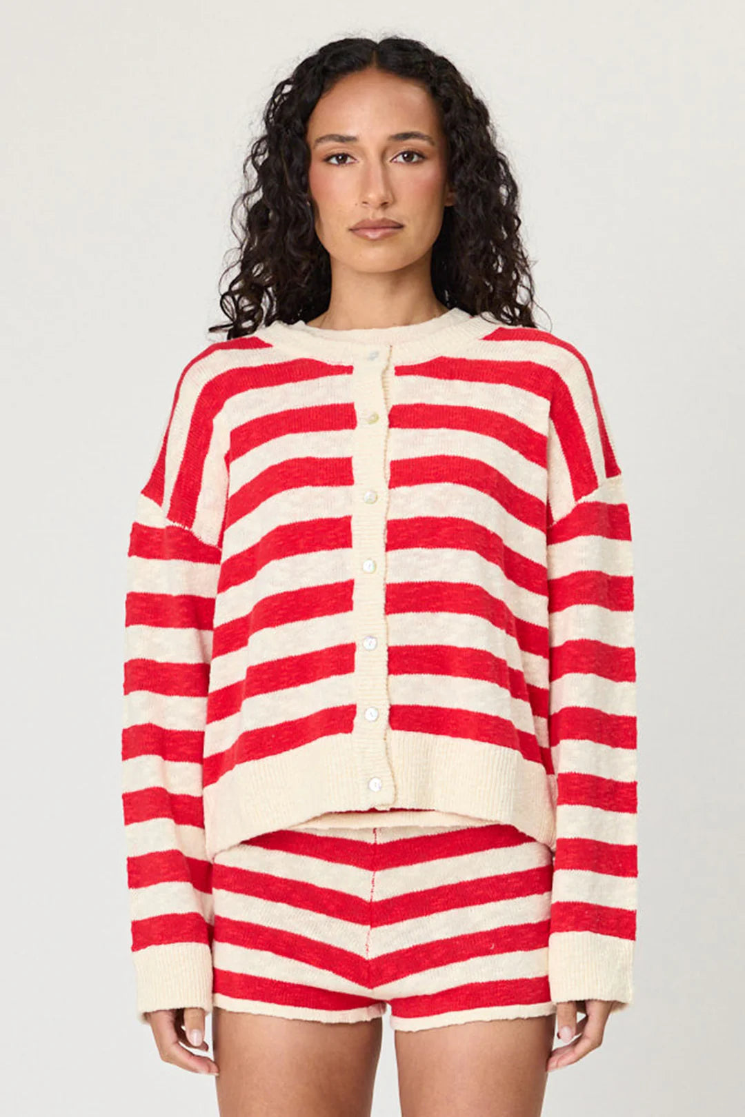 Remian - Ivy Cardigan - Chilli Stripe