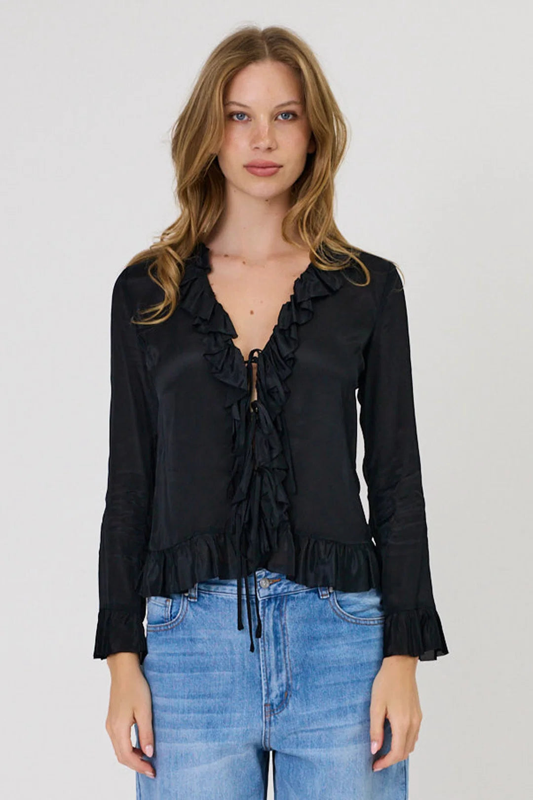 Remain - Elora Tie Top - Black