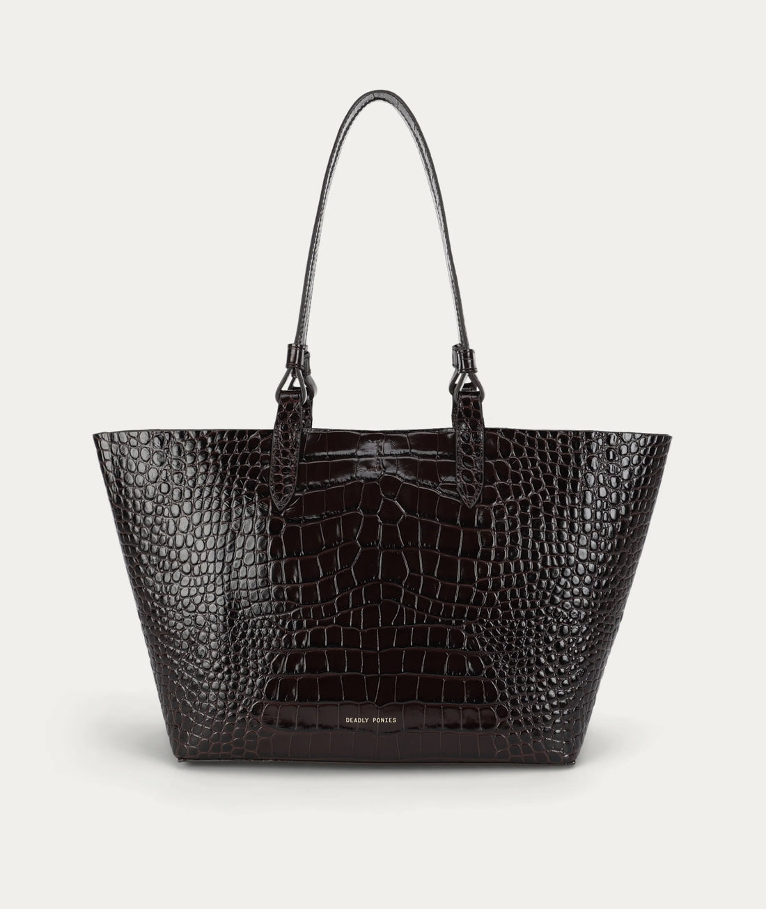 Deadly Ponies - Mr Bandit Tote - Espresso Croc