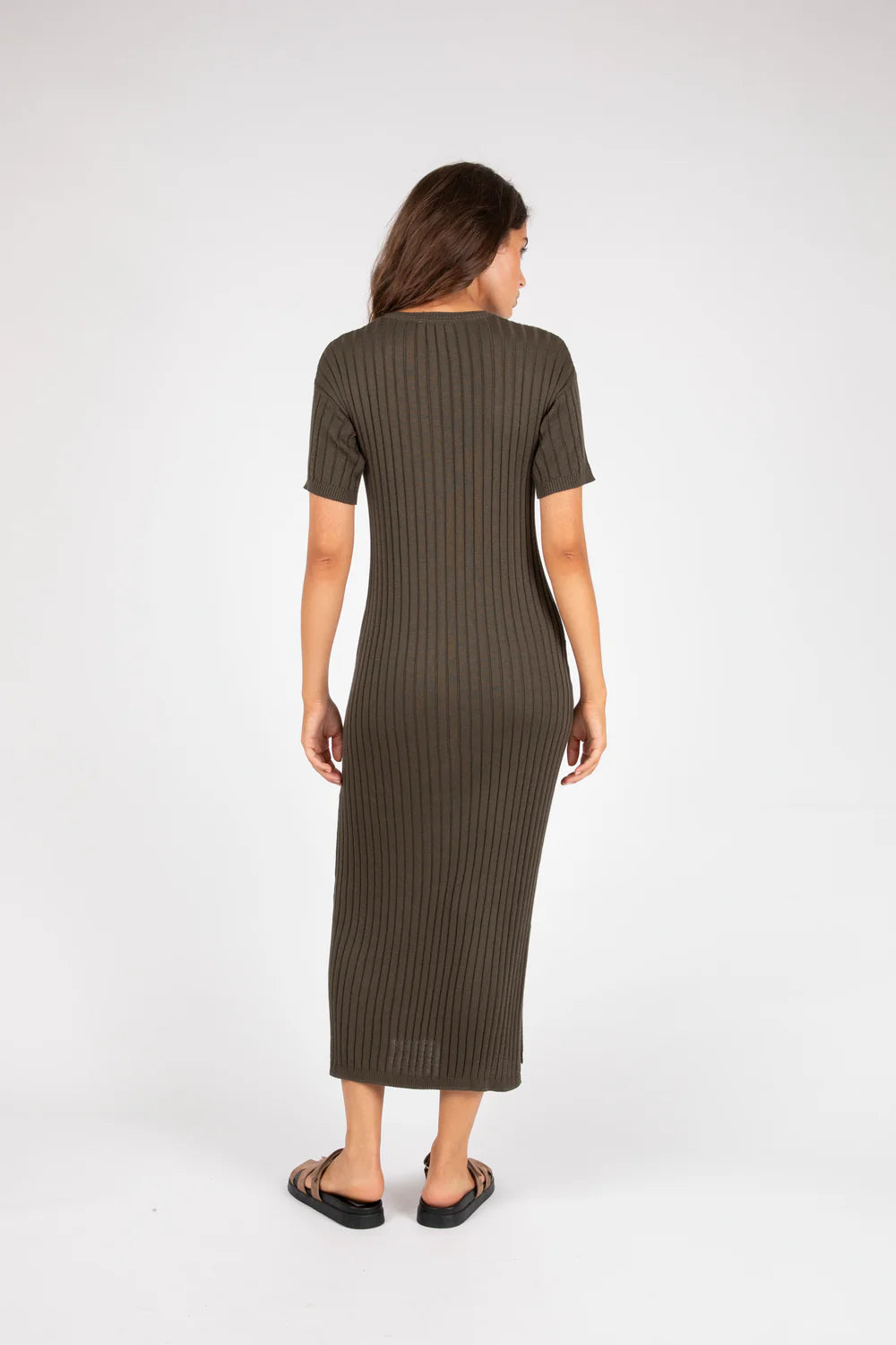 Marlow - Day Off Knit Dress Maxi Cypress