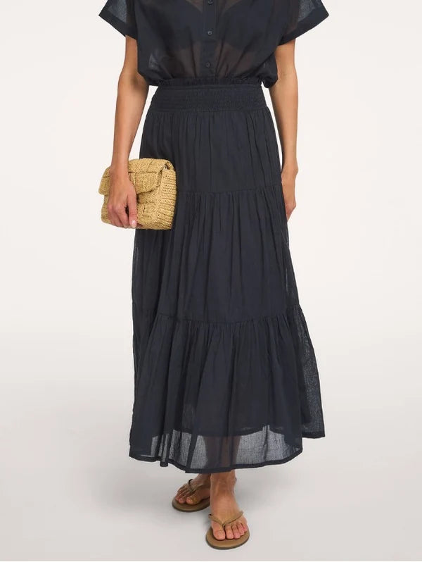 LOLLYS LAUNDRY - DIAMOND MAXI SKIRT -WASHED BLACK