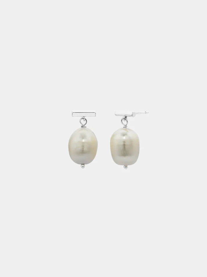 Sophie - Drop Pearl Studs - Large