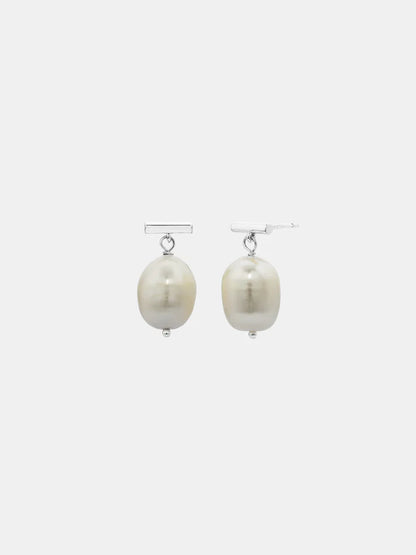 Sophie - Drop Pearl Studs - Large