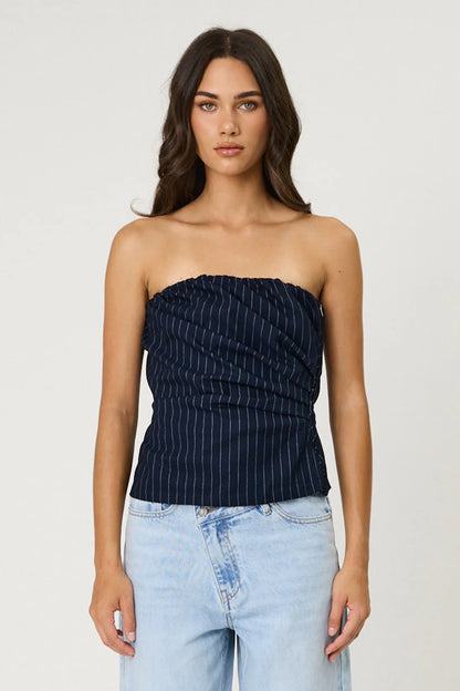 Remain - Everley Bodice - Midnight Stripe