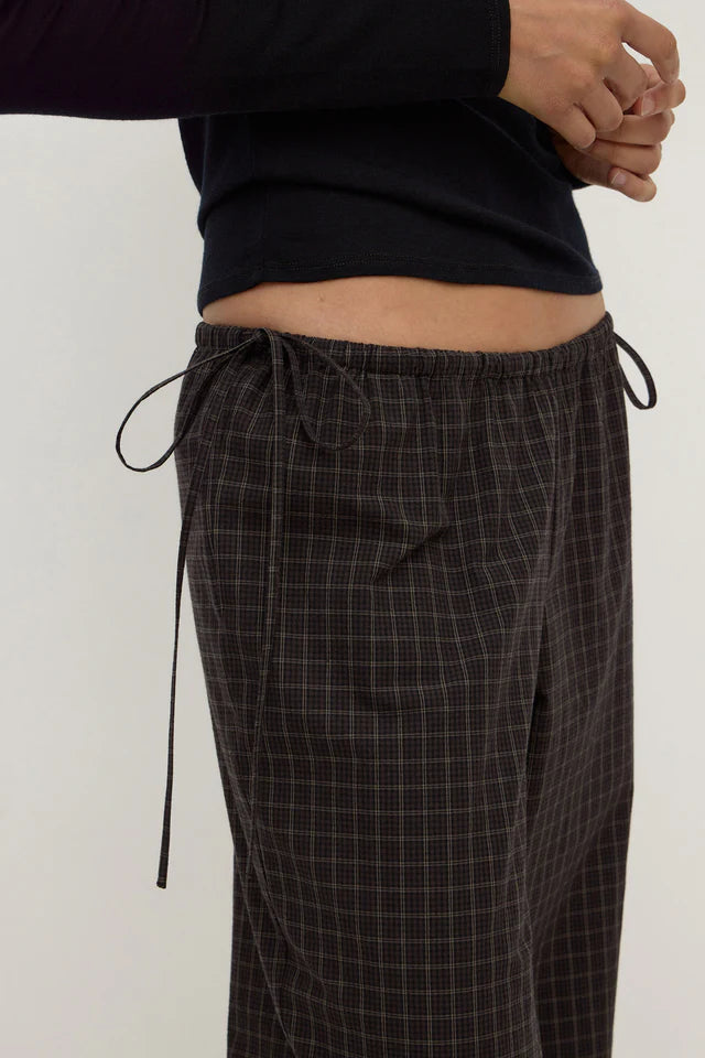 Assembly Label - Eddie Check Pant - Brown/Black
