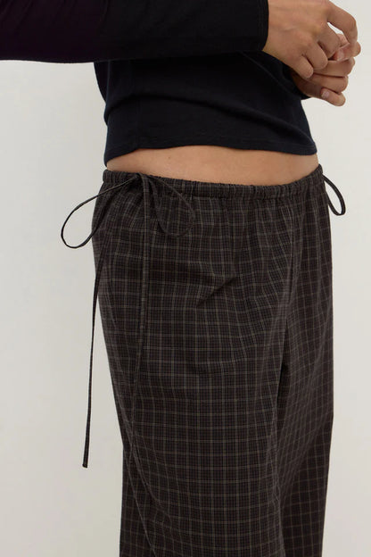 Assembly Label - Eddie Check Pant - Brown/Black
