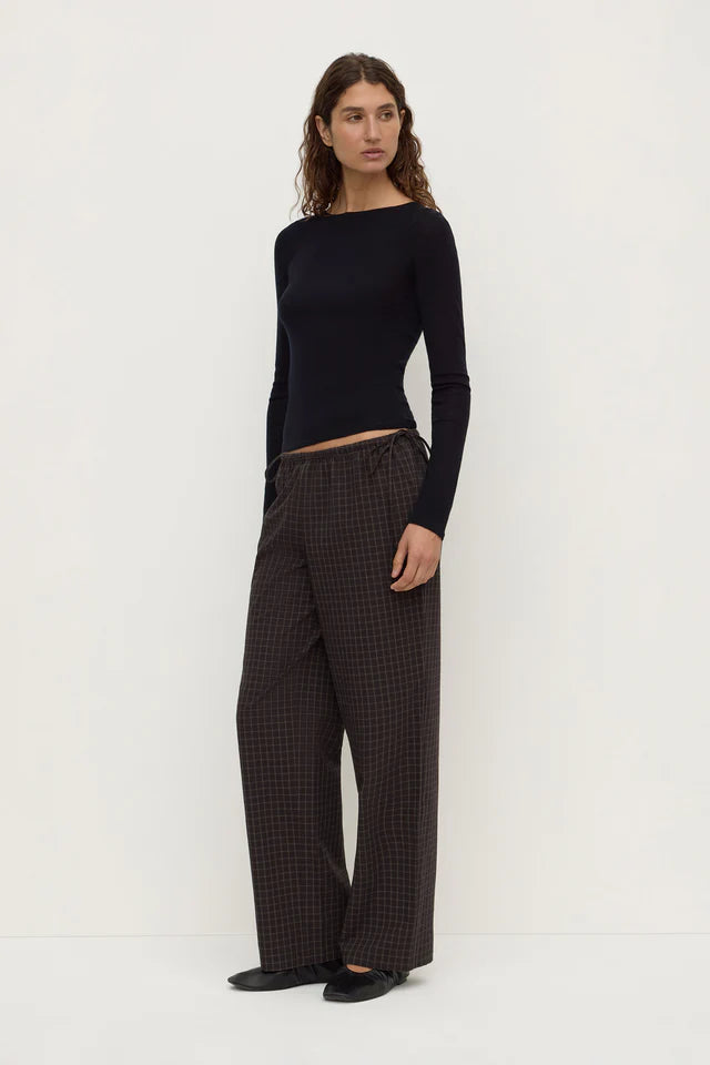 Assembly Label - Eddie Check Pant - Brown/Black