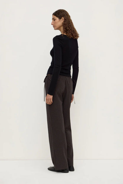 Assembly Label - Eddie Check Pant - Brown/Black
