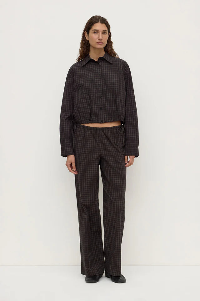 Assembly Label - Eddie Check Pant - Brown/Black