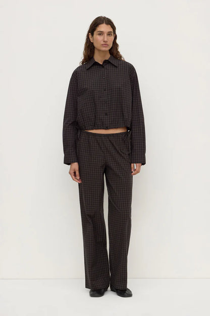 Assembly Label - Eddie Check Pant - Brown/Black