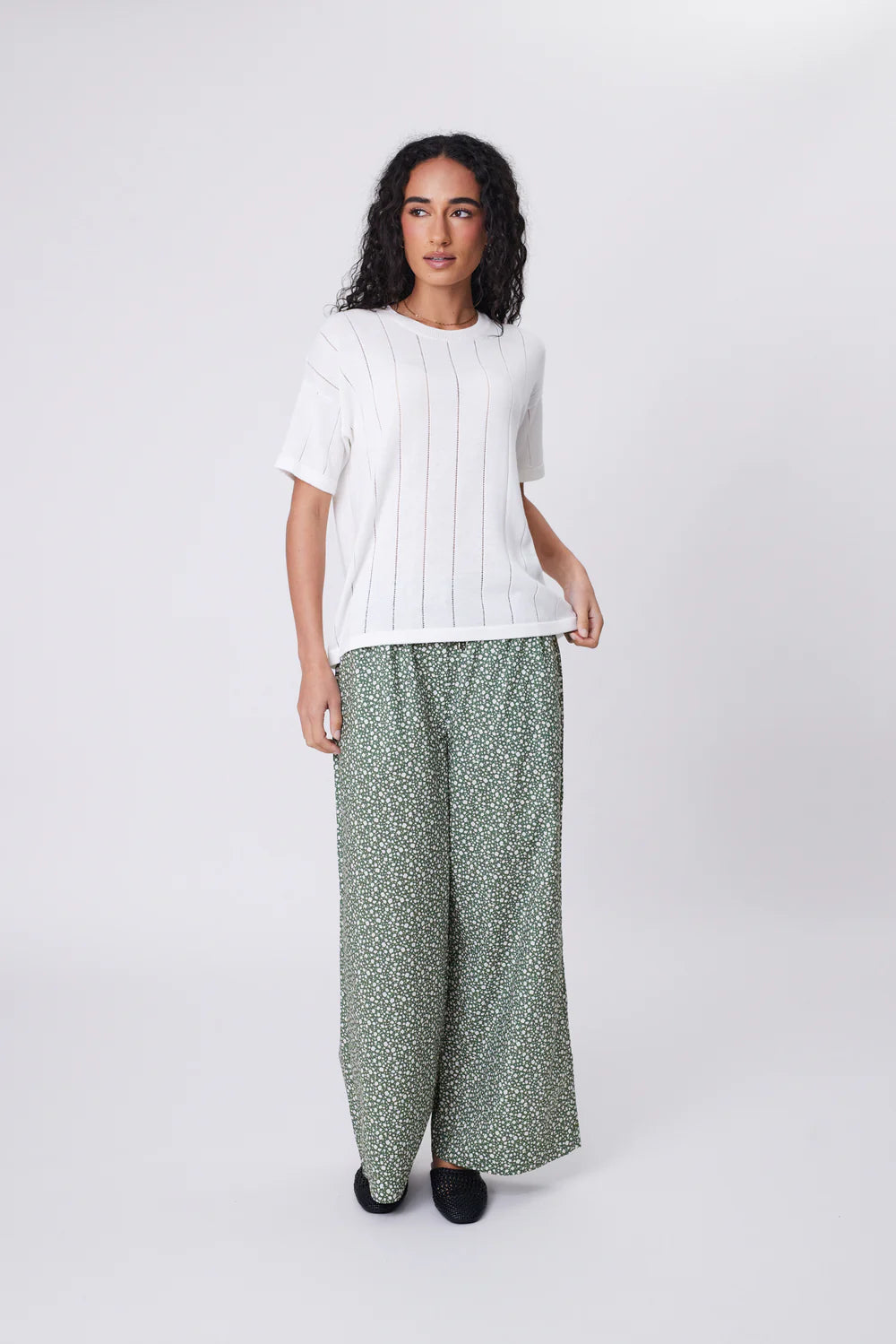 Marlow - Ember Knit Tee - Chalk