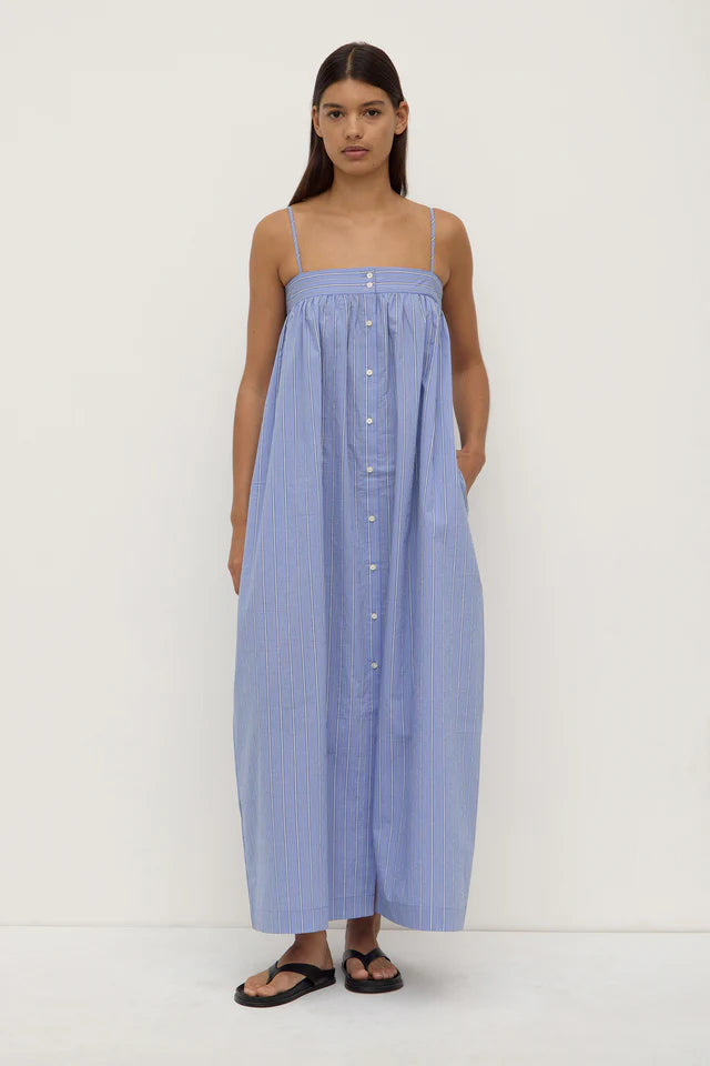 Assembly Label - Erina Stripe Maxi Dress - Blue/White Stripe
