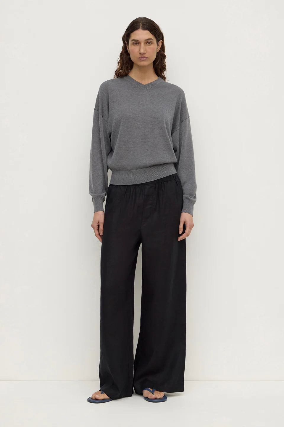 ASSEMBLY LABEL - EVERYDAY LINEN PANT - BLACK