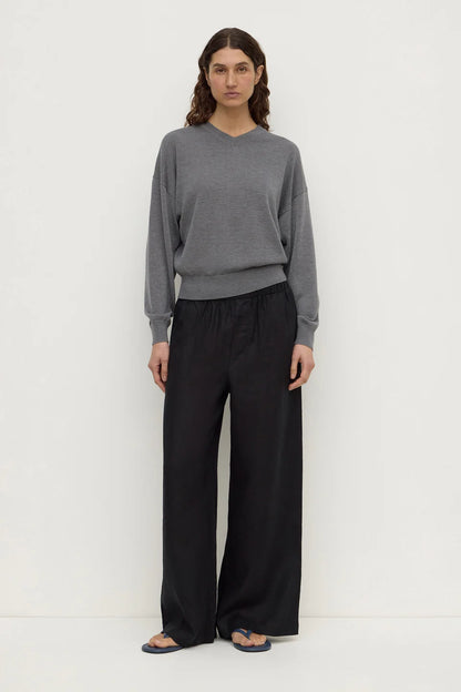 ASSEMBLY LABEL - EVERYDAY LINEN PANT - BLACK
