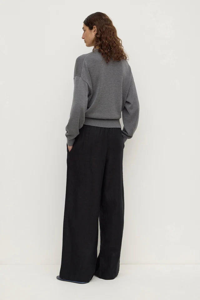 ASSEMBLY LABEL - EVERYDAY LINEN PANT - BLACK