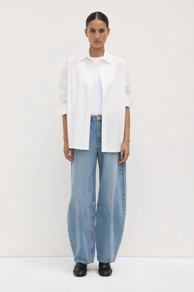Assembly Label - Marigold Poplin Long Sleeve Shirt - White