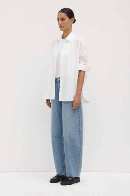 Assembly Label - Marigold Poplin Long Sleeve Shirt - White