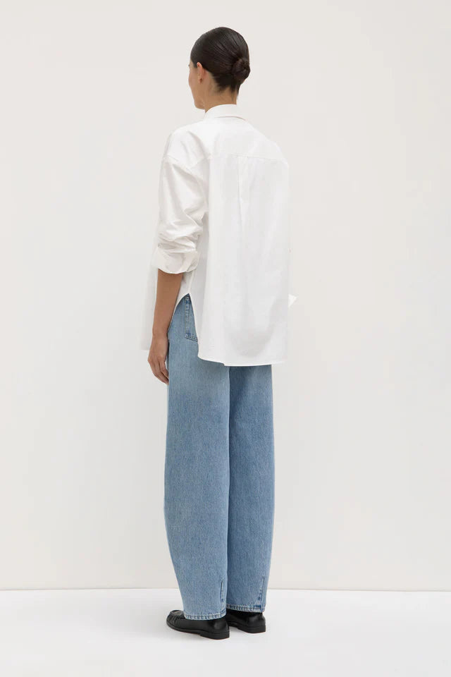Assembly Label - Marigold Poplin Long Sleeve Shirt - White