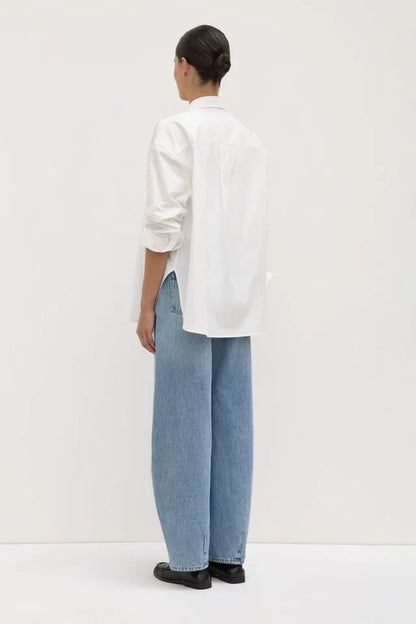 Assembly Label - Marigold Poplin Long Sleeve Shirt - White